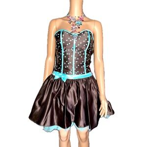Vintage Gunne Sax Corseted formal/prom mini-dress